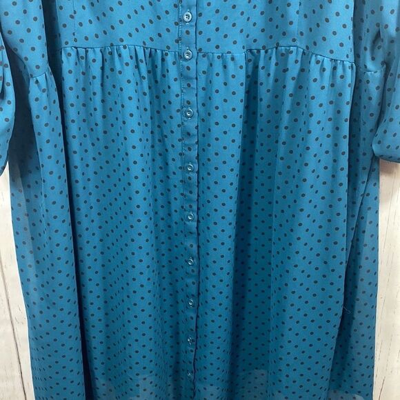 Torrid Blue Polka Dot Chiffon Fit & Flare Mini Dress Romantic
Girly Grunge - Picture 12 of 14